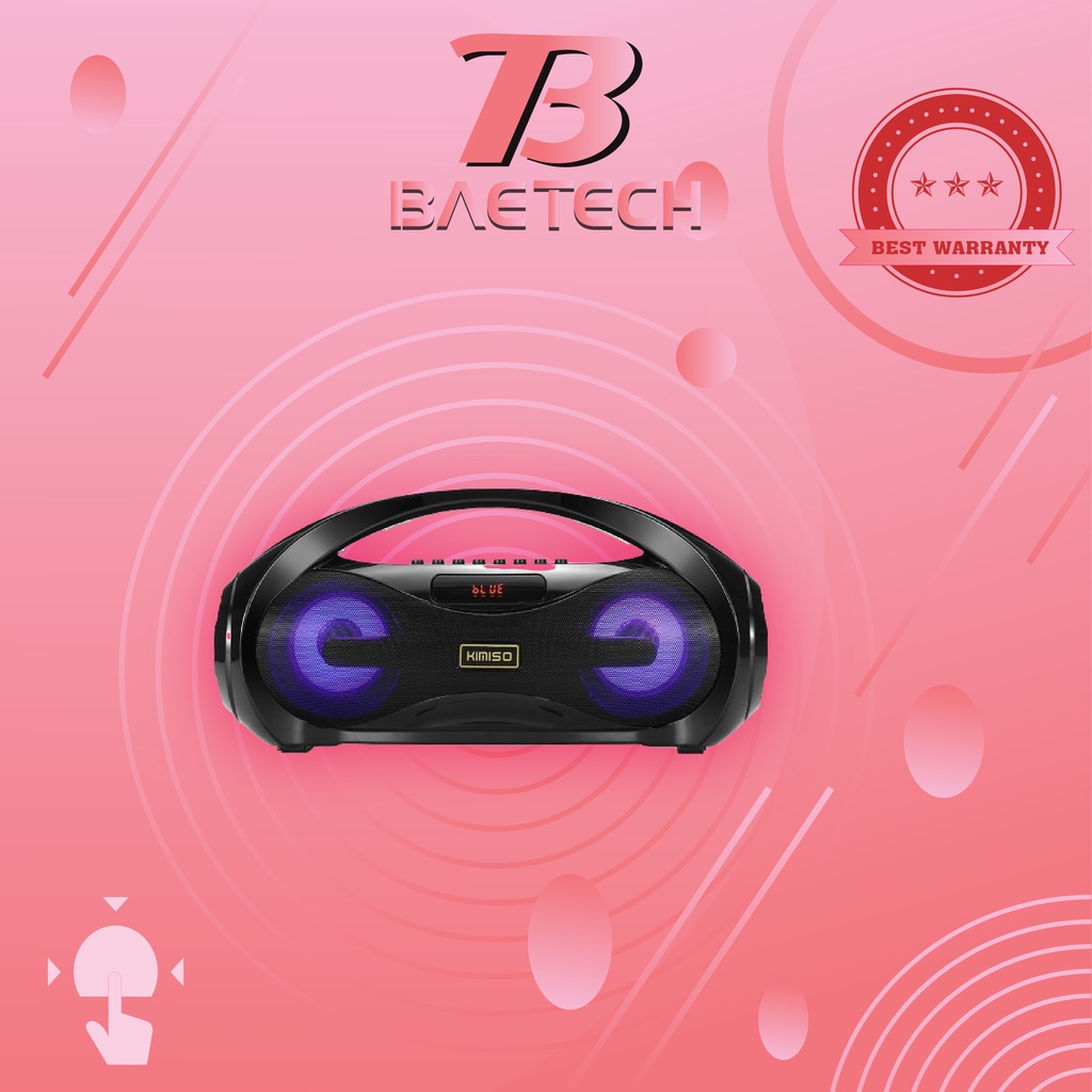 Loa Bluetooth KIMISO S2 chính hãng, Kèm Micro có dây, Bass trầm âm tốt cực đã, pin trâu- BaeTech Store