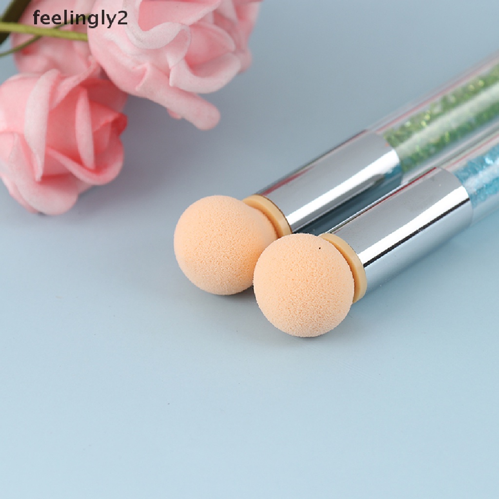 Cọ Vẽ Móng Hai Đầu Có Tay Cầm Bằng Xốp Acrylic Màu Gradient