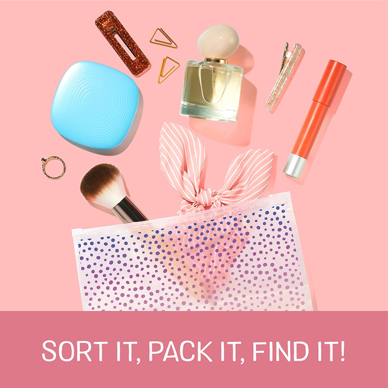 Ziploc Makeup and Accessory Bags - Charm Collection, 15 túi