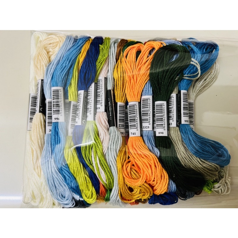 Chỉ thêu cotton, thêu tranh chữ thập, mã từ 700 đến 799 theo bảng màu DMC