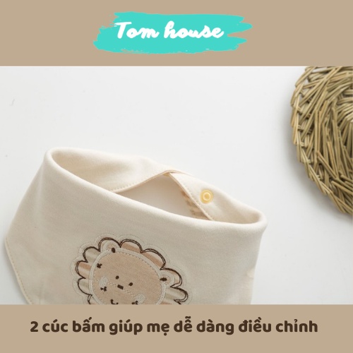 Khăn Yếm Tam Giác Cotton Organic An Toàn Cho Bé