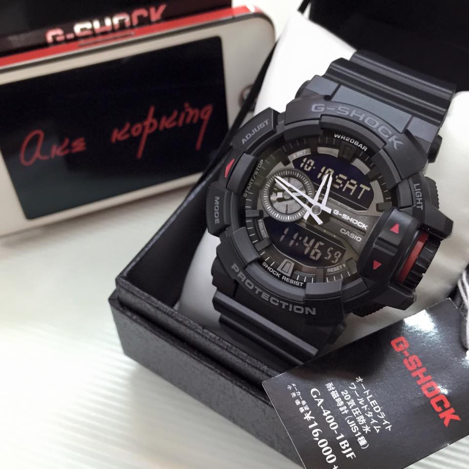 Đồng hồ thể thao nam nữ G-Shock GA-400-1B Full phụ kiện