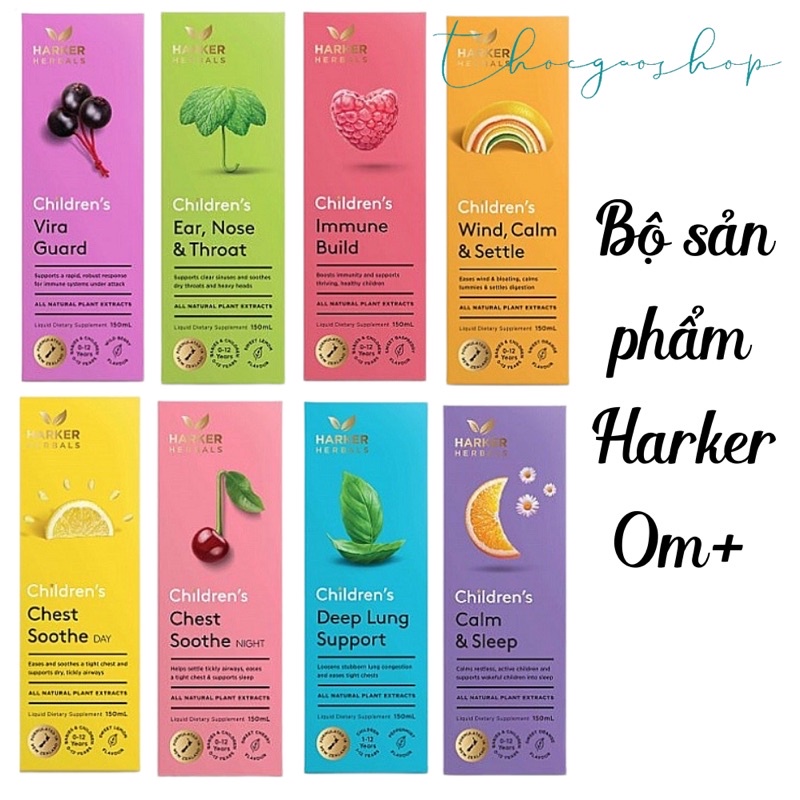 Bộ sản phẩm siro thảo dược Harker Newzealand 150ml cho bé