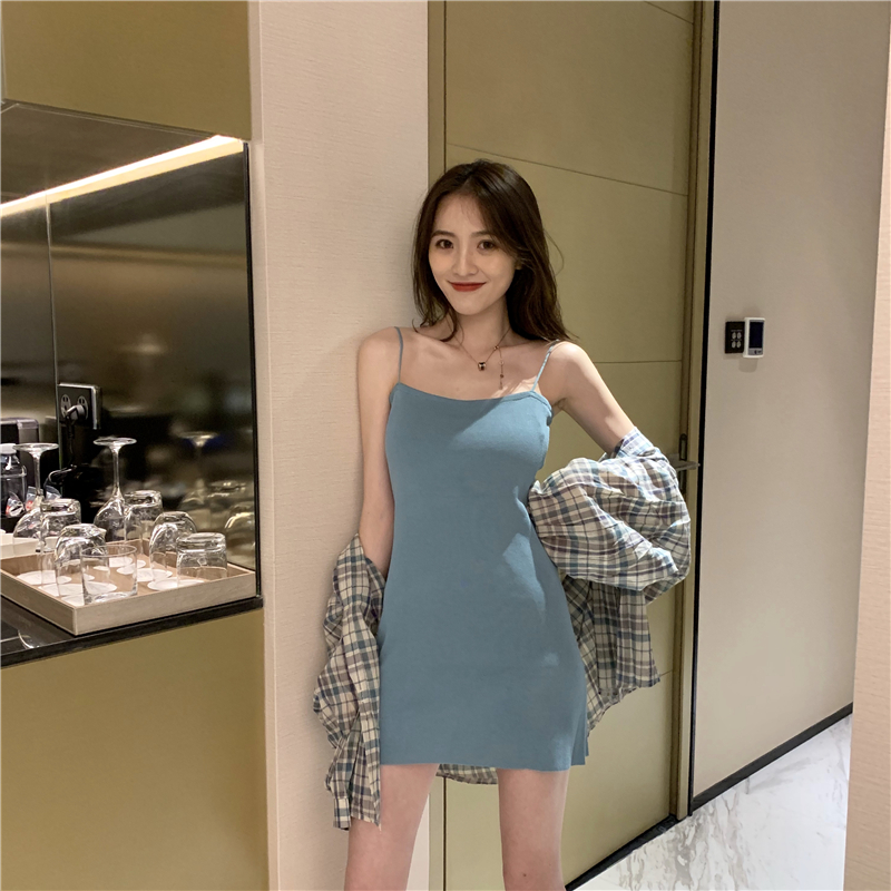 DUNEA Đầm Dệt Hai Dây Xinh Xắn Dành Cho Nữ