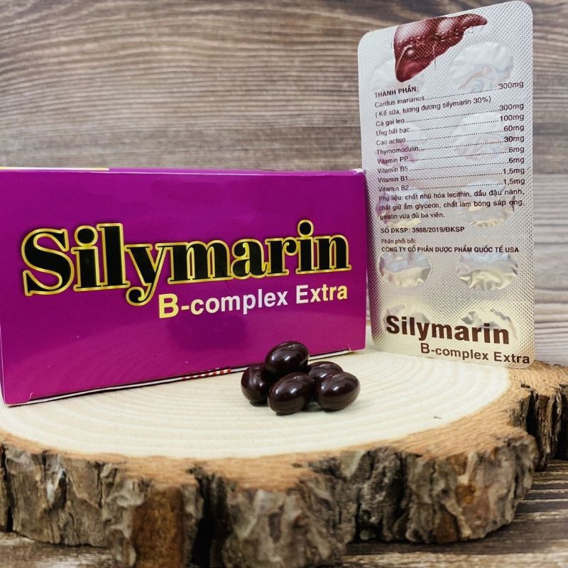 Viên uống SILYMARIN B-COMPLEX EXTRA bảo vệ gan , hỗ trợ, giải độc gian, hạ men gan - Hộp 100 viên