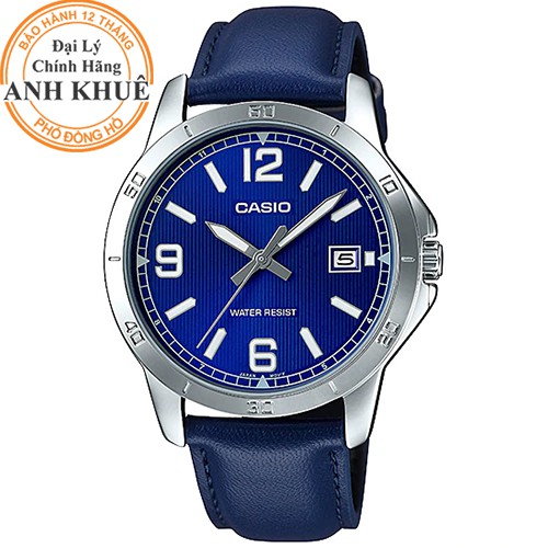 Đồng hồ nam dây da Casio Anh Khuê MTP-V004L-2BUDF