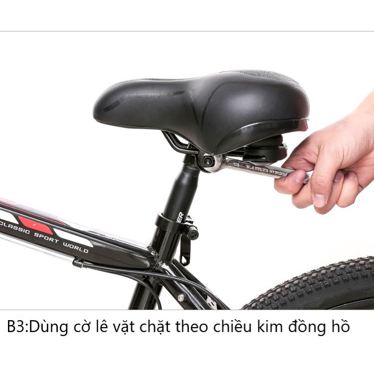 (Tặng Kèm Khóa Xe Chống Trộm) Yên Xe Đạp Êm Mông Thoáng Khí, Phụ Kiện Xe Đạp Bikeboy Cao Cấp, Găng Tay Đạp Xe