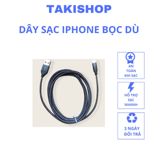 Dây Sạc IPBọc Dù,Cáp Sạc Cho IPDài 3M IP5/5s/6/6s/6Plus/6sPlus/7/7plus/8/8plus/X/XR
