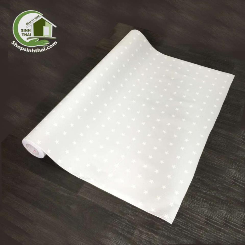 Giấy dán tường ngôi sao màu xanh nhạt -  - có sẵn keo