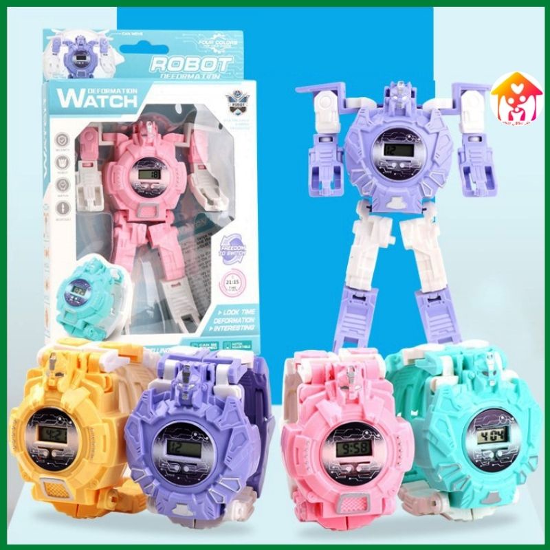 Đồ chơi robot đồng hồ biến hình 2 trong 1 cho bé siêu đẹp