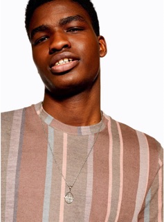 Áo thun nam " TOPMAN Taupe Stripe"