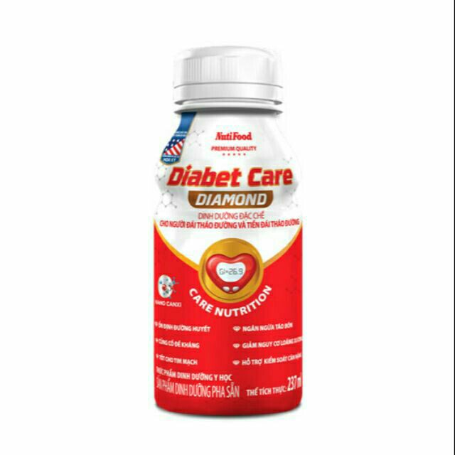 1 lốc  6 chai sữa nước DiabetCare Diamond 237ml (dành cho người tiểu đường)