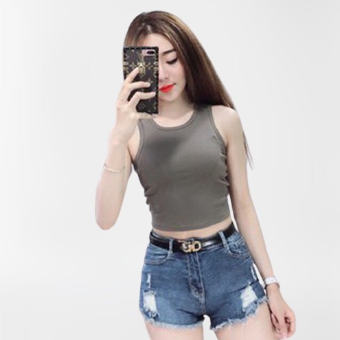 [Mã FATREND09 giảm đến 30000 đơn 99000] Áo ba lỗ trơn croptop vải tăm borip nhiều màu dáng ôm body Shynstores