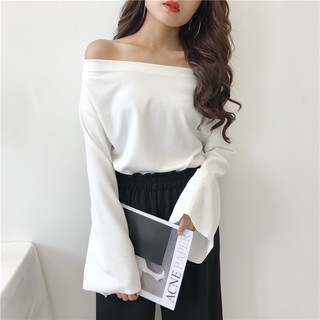 (ORDER) Áo trễ vai ulzzang màu trơn