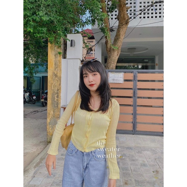 Áo khoác cardigan mỏng mongtoghi tay loe ( Ảnh thật ) | BigBuy360 - bigbuy360.vn