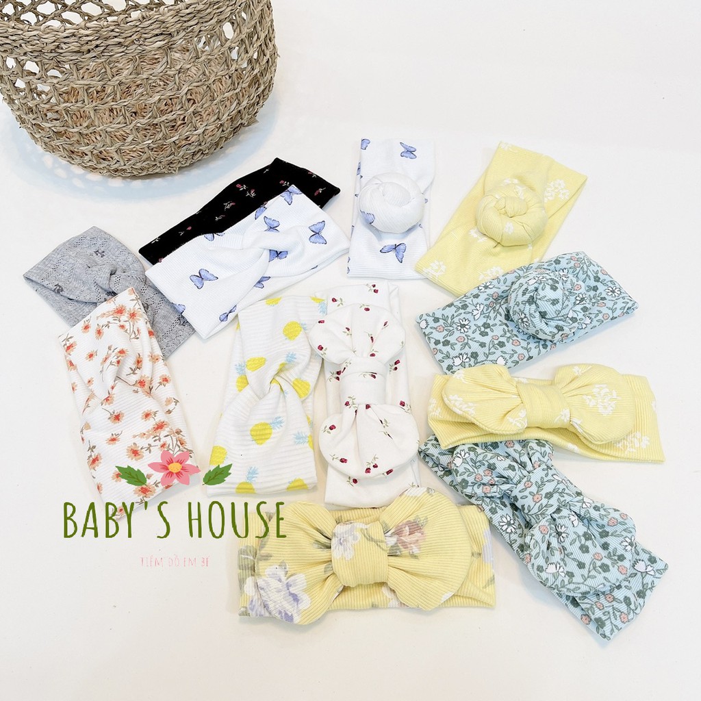 Băng đô bản to nơ tròn cho bé - vải thoáng khí mềm mại Baby's House