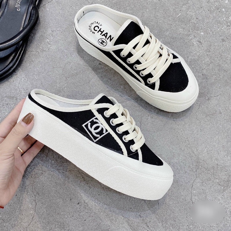 Sục thể thao chanel độn đế bánh mì
