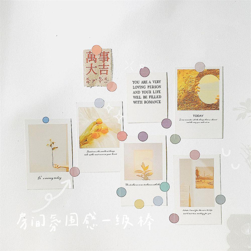 Nhãn Dán Chấm Tròn Họa Tiết Hoạt Hình Chống Nước Trang Trí Sổ Tay