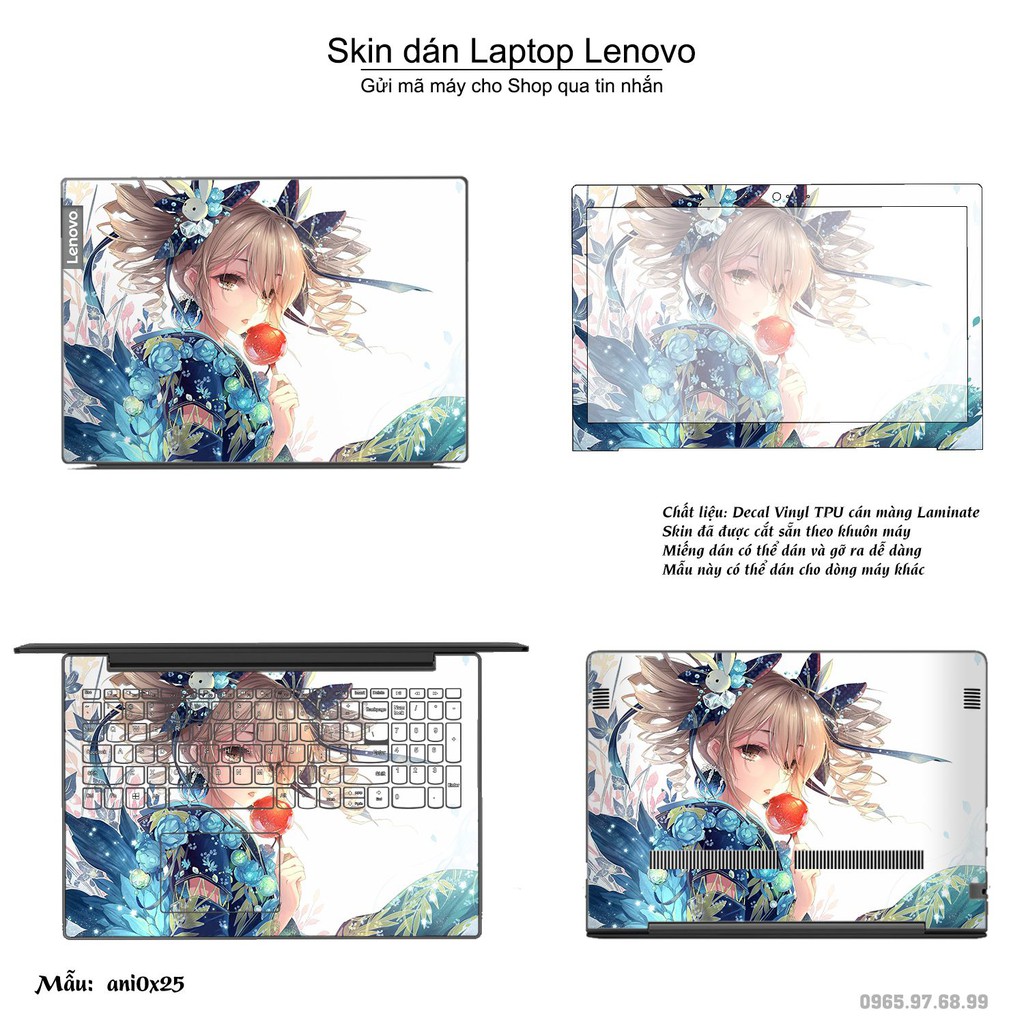 Skin dán Laptop Lenovo in hình Anime image (inbox mã máy cho Shop)