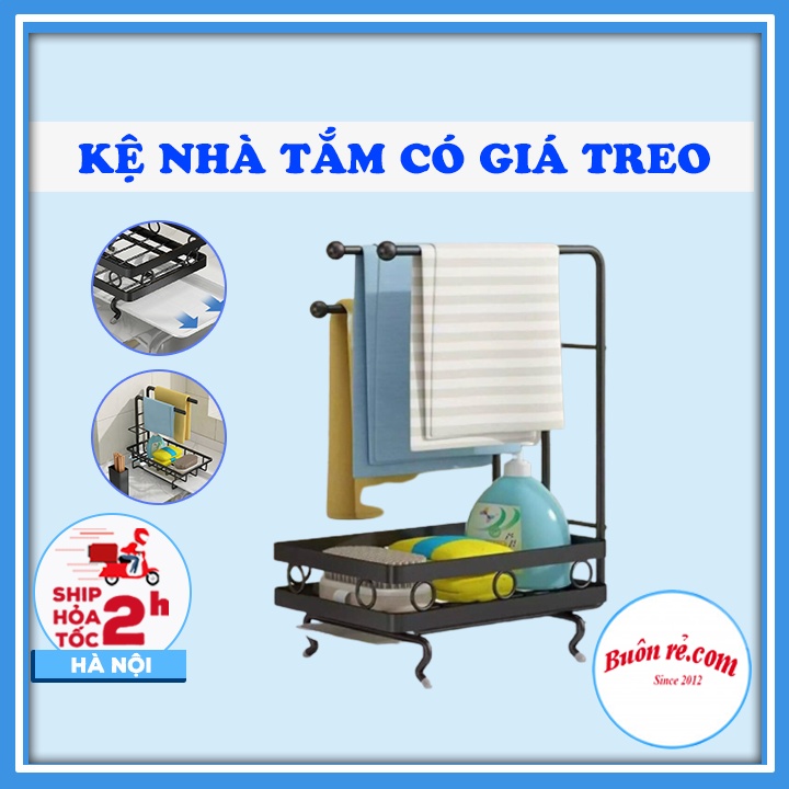 Kệ đựng đồ rửa chén đa năng Phú Khang - Giá treo đồ nhà tắm dán tường có khay thoát nước dễ dàng vệ sinh - 01565
