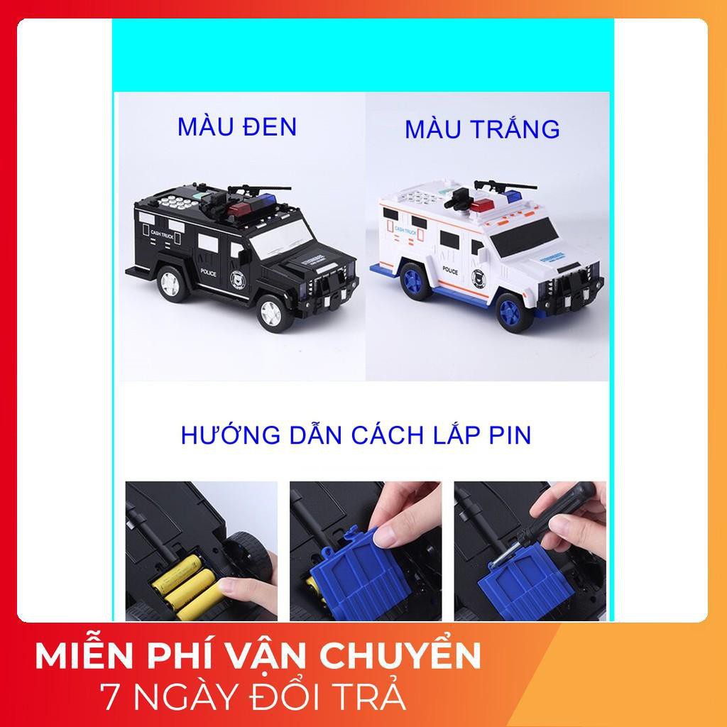 Két sắt mini mô hình ô tô cảnh sát bảo vệ bằng mật khẩu
