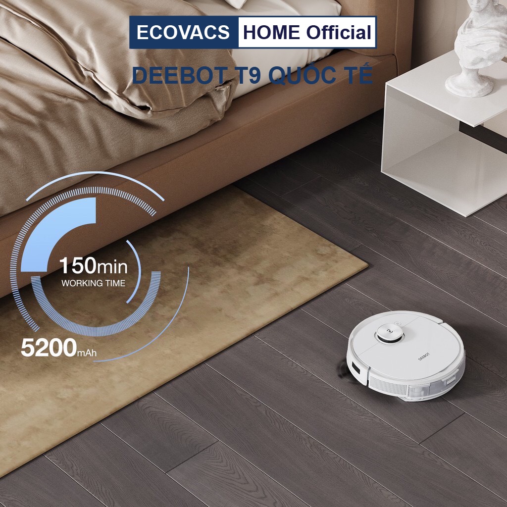 Robot hút bụi lau nhà Ecovacs Deebot T9 quốc tế chính hãng