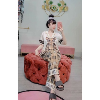 Set pijama gấu BBR LỤA LATIN SAM.CAO CẤP