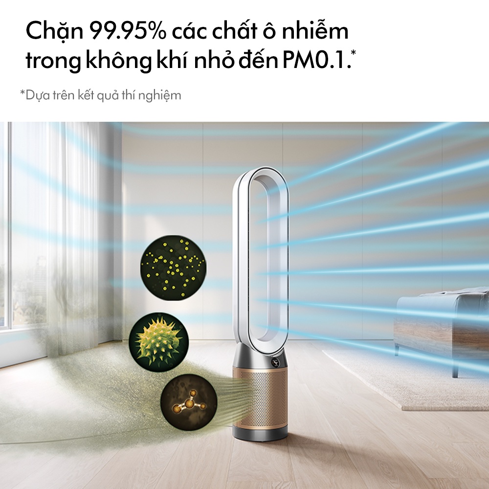 [Chỉ 10.10 Ưu đãi 2 triệu + Tặng túi tote] Máy lọc không khí Dyson Purifier Cool ™ Formaldehyde TP09 (Trắng/Vàng)