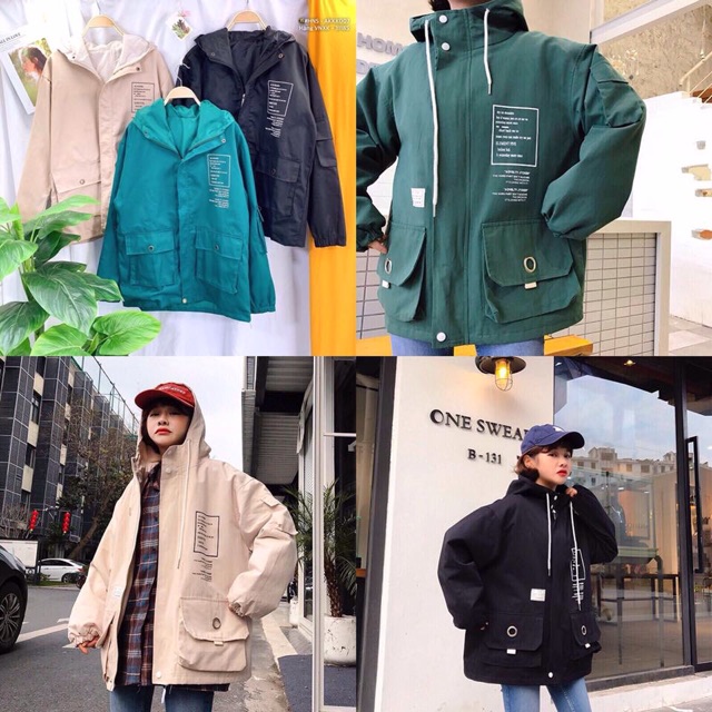 Áo khoác ulzzang kaki nam nữ
