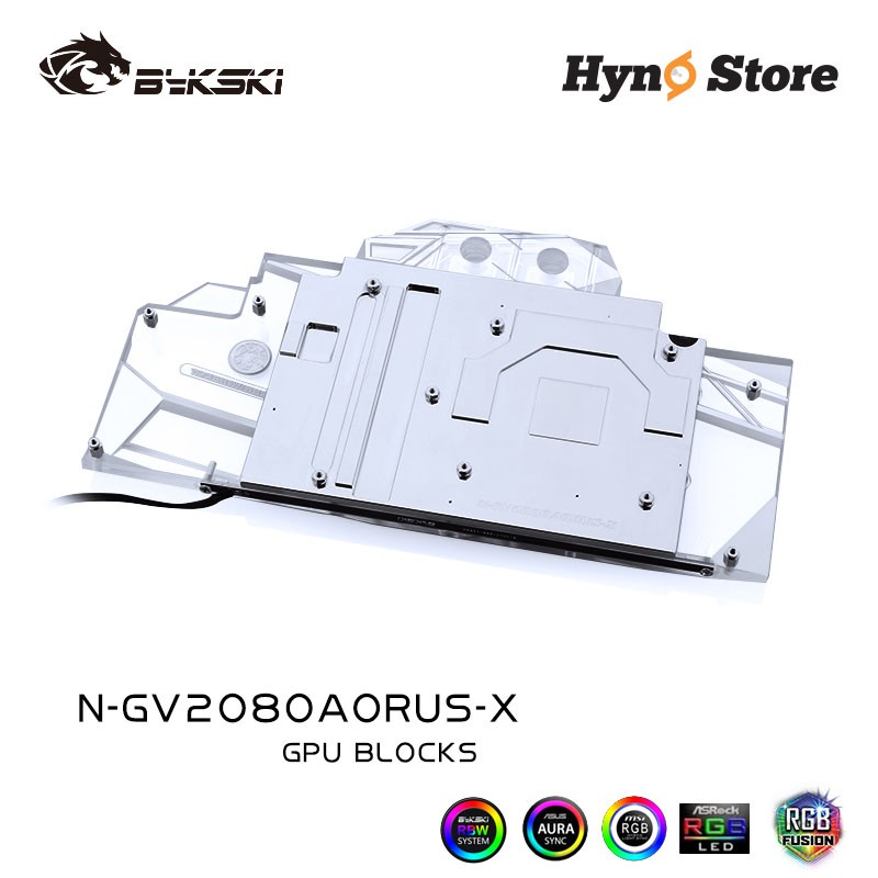 Block VGA Bykski chính hãng N-GV2080AORUS-X dành cho card Giga 2070 2080 Aorus Tản nhiệt nước custom - Hyno Store