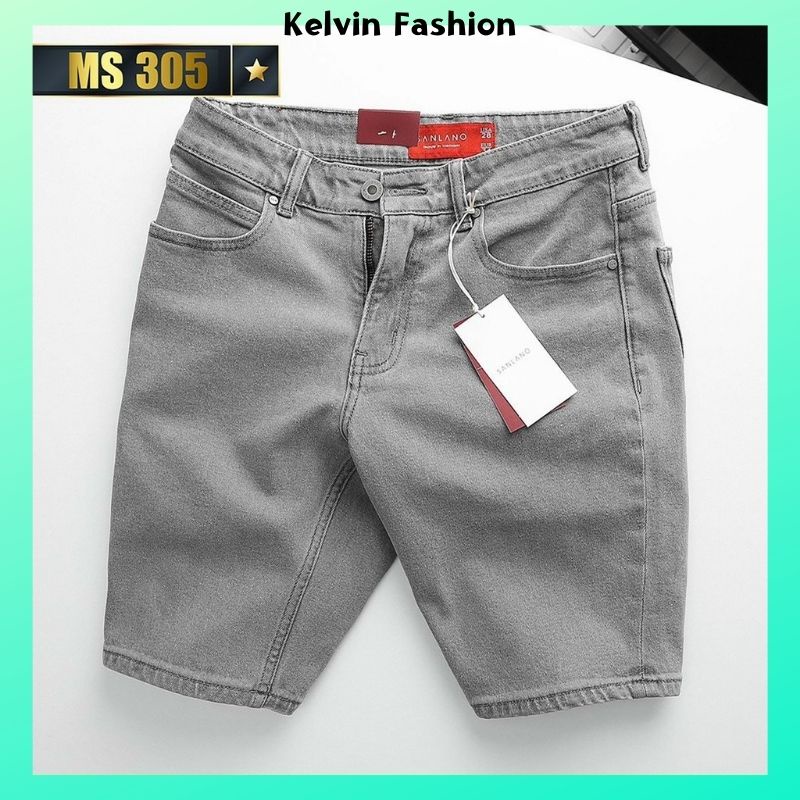 Quần sọt jean nam thời trang Kelvin Fashion, quần short jean nam vải bò co giãn mềm mịn, form cực chuẩn - MQ257
