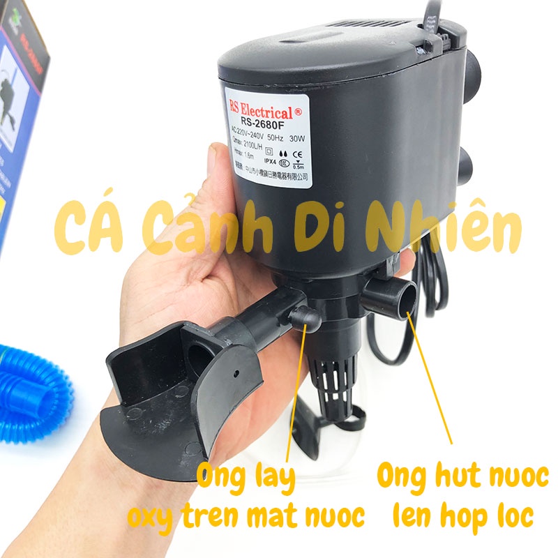 Máy bơm nước hồ cá cảnh 30W RS-2680F - Bơm chìm lọc nước bể cá RS 2680 2680F
