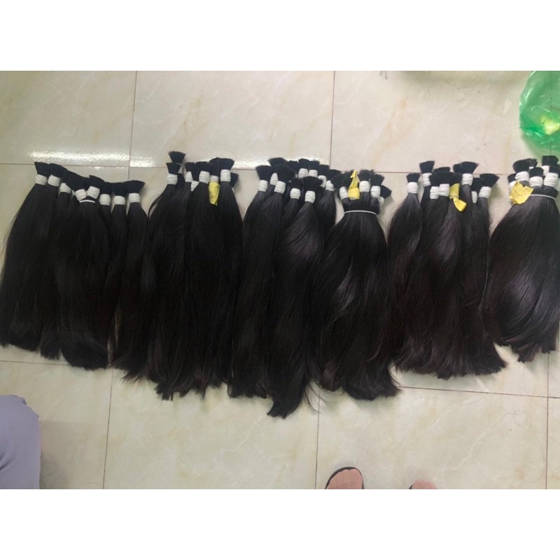 Tóc tẩy trắng từ tóc thật 100% - đủ độ dài từ 40-80cm