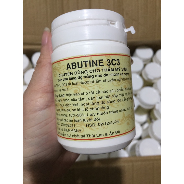 [Ảnh thật] Kích trắng Abutine 3c3 hủ nhỏ 100gr