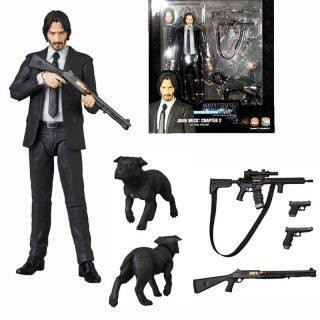 GIÁ HỦY DIỆT Mô Hình John Wick Keanu Reeves Chapter 2 Kèm Chó Mafex Full Box