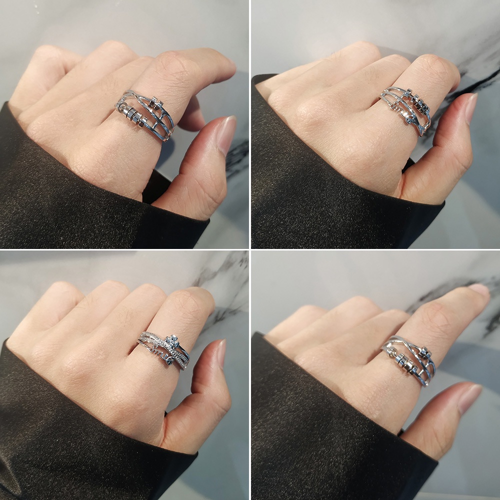 Mới Nhẫn Đeo Tay Ba Vòng Nhẫn Thông Minh Sang Trọng