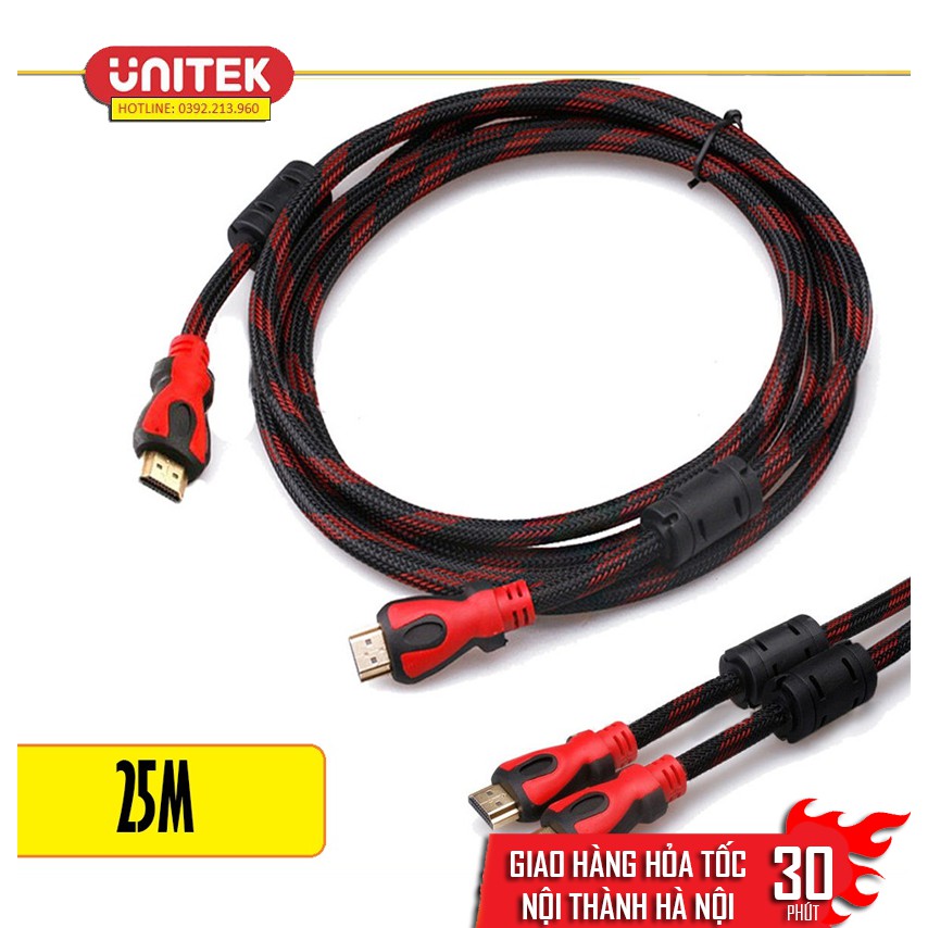 Dây HDMI 25m bọc lưới chống nhiễu - Cáp HDMI 25m bọc lưới chống nhiễu - Cáp HDMI chống nhiễu - Dây HDMI chống nhiễu