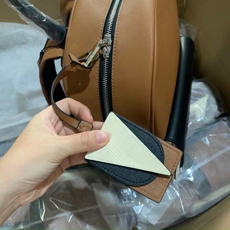 TNS - Balô Z•a•ria Tri-Color Leather Backpack-full màu