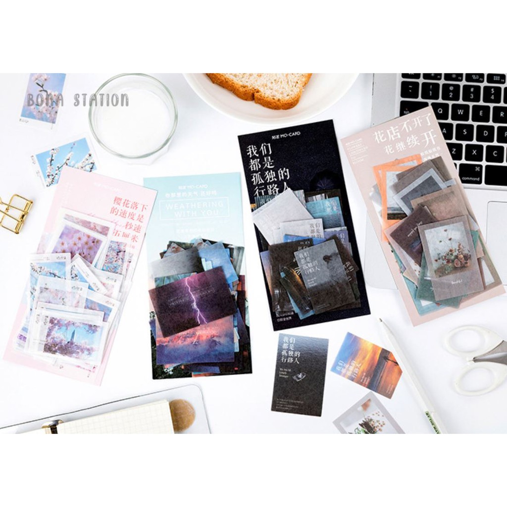 Bộ 40 sticker hình dán trang trí Heaven &amp; Art | BSB021