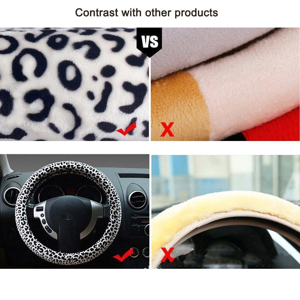 Bộ 3 Vỏ Bọc Vô Lăng Xe Hơi Bằng Lông Nhung Giữ Ấm Mùa Đông