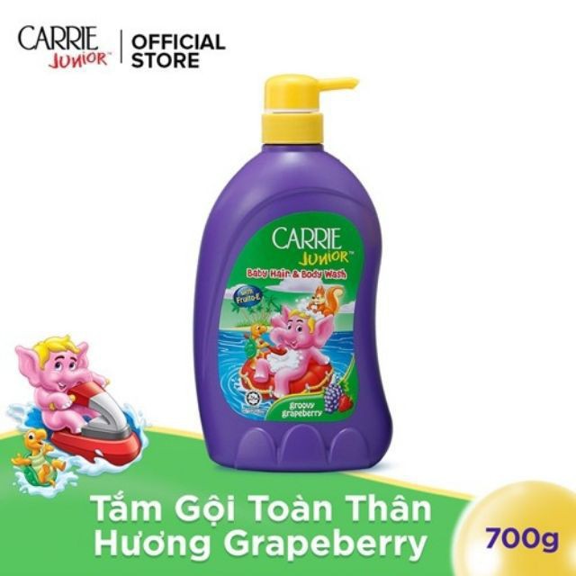 Tắm gội toàn thân Carie Junior 700g dành cho bé trên 2t