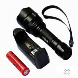 Đèn pin siêu sáng UltraFire C8 (Đen) - Giá rẻ