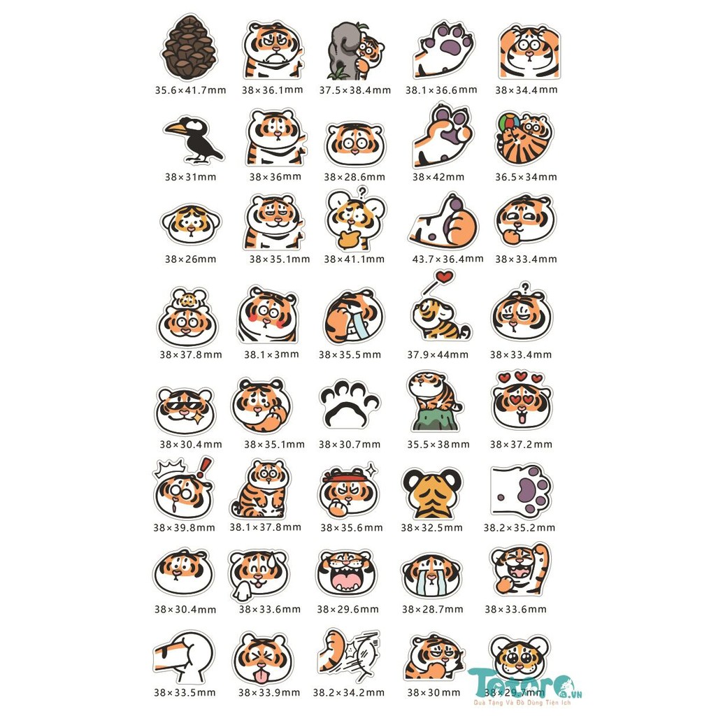 Sticker dán 40 hình Hổ Béo - Mèo Capoo - Among Us - Marvel - Chó Shiba - Mèo Nyanko và nhiều hình dễ thương khác