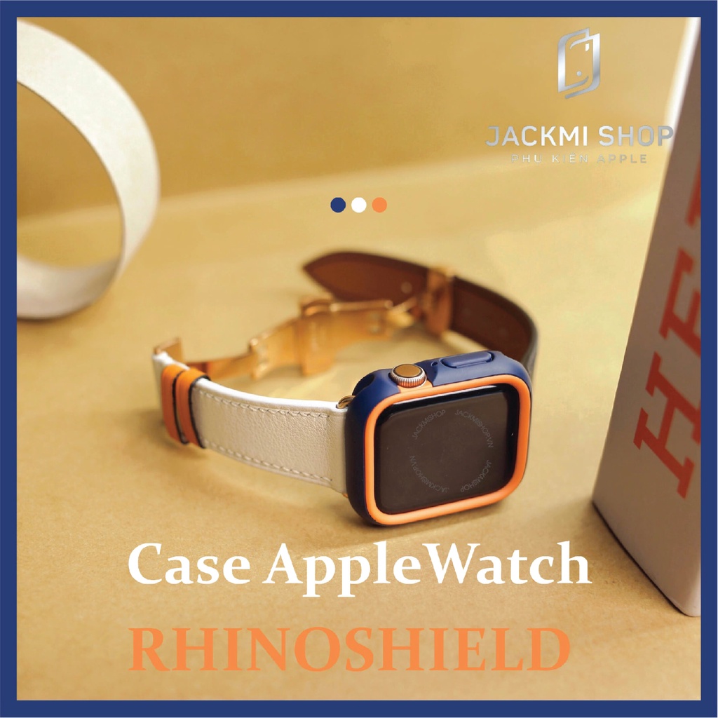 [COMBO 2 MÓN] DÂY DA BÊ SWIFT KHÓA BƯỚM CHO APPLE WATCH + ỐP VIỀN RHINOSHIELD CHO APPLE WATCH (DÂY DA BẢO HÀNH 1 NĂM)