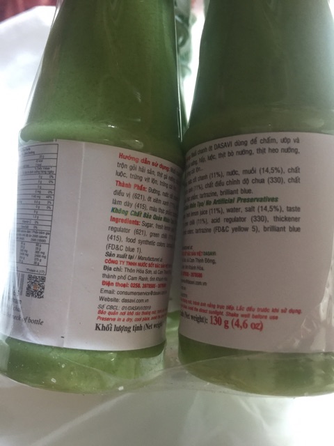 Muối chanh ớt Dasavi chai