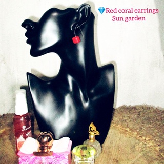 Bông tai thủ công đỏ độc đáo