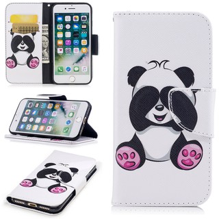 Casing iPhone 7/8/7 Plus/8 Plus beautiful painted leather phone case