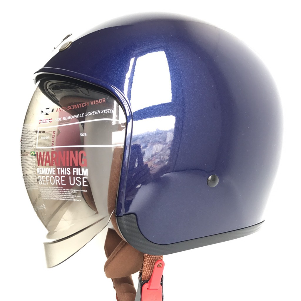 Mũ bảo hiểm kính âm chống lóa Royal M139 mầu xanh than bóng