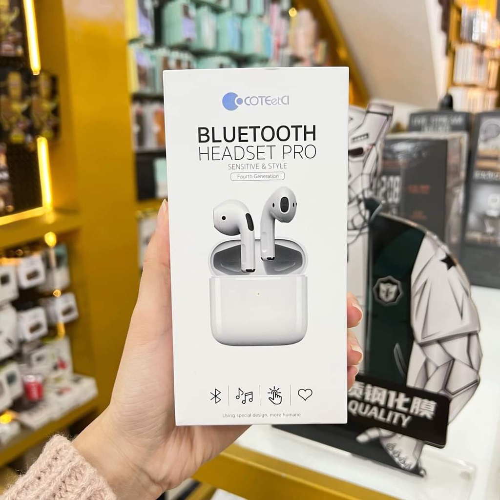 Tai nghe Bluetooth Headset Pro COTEetCI không dây - âm thanh chuẩn