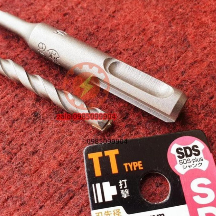 Mũi khoan khoan bê tông, đá , tường gạch Unika mã TT SDS plus chuyên bê tông chuôi gài SDS-Plus phi 3 4 5 6 7 8 9 10 mm
